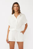 Gauze Twist Front Top