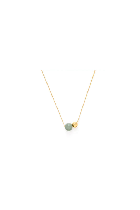 Gemstone Orbit Necklace Aventurine