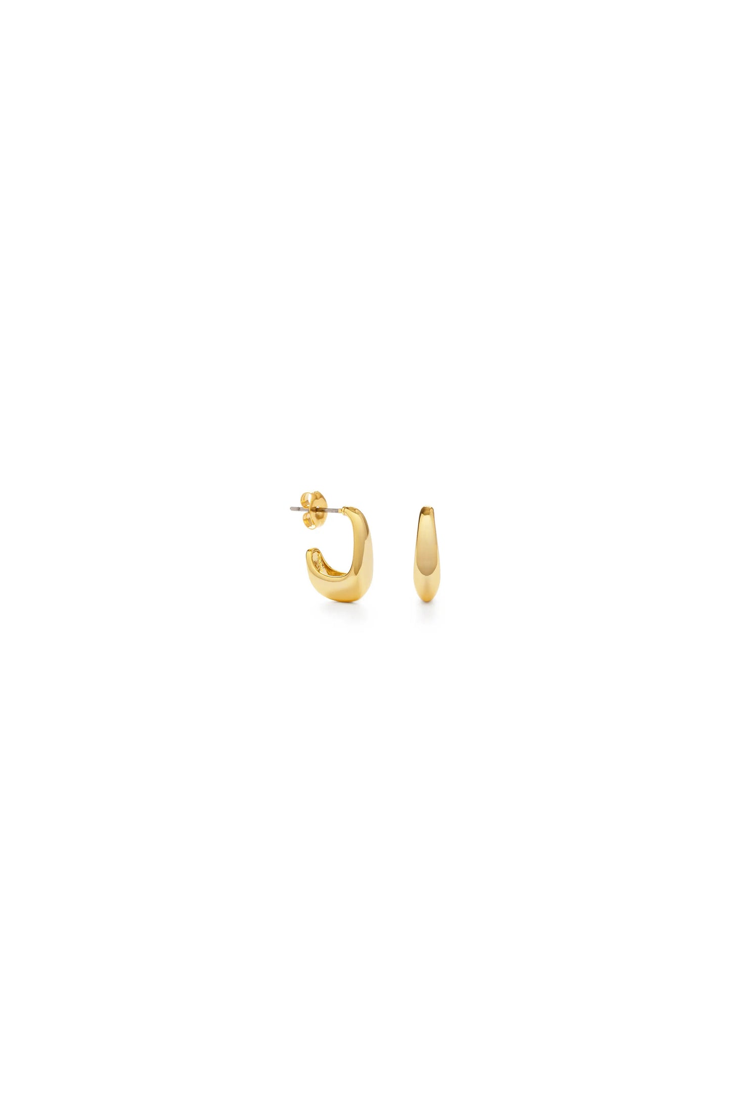Geometric Hoop Stud Earring