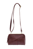 Gigi Woven Wrist Strap Crossbody Currant