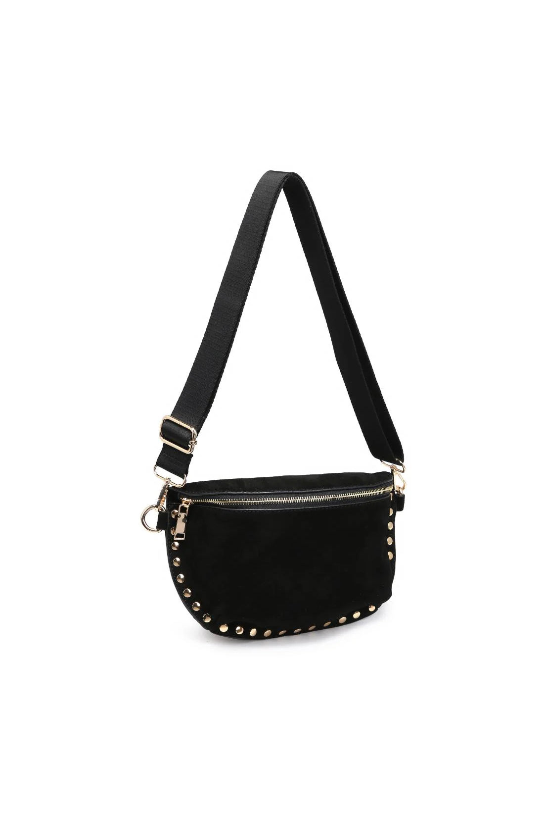 Gizelle Suede Belt Bag Black