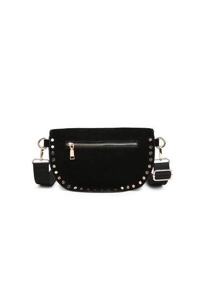 Gizelle Suede Belt Bag Black
