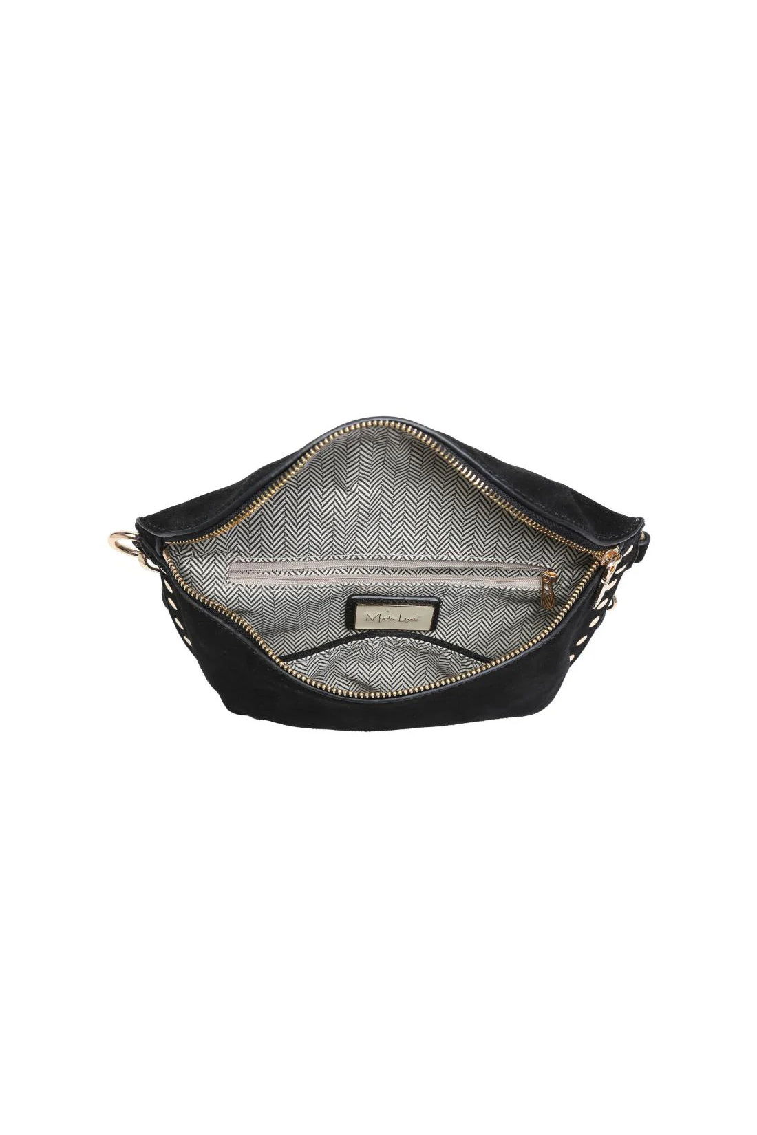 Gizelle Suede Belt Bag Black