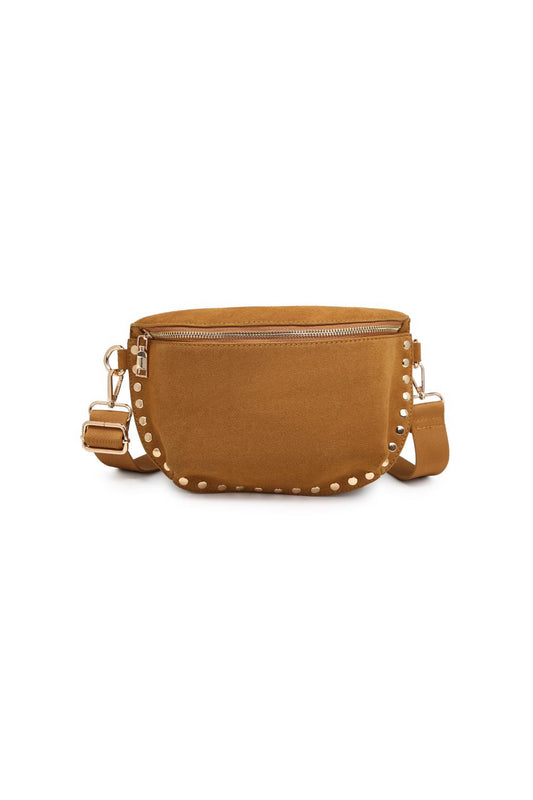 Gizelle Suede Belt Bag Tan