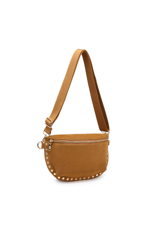 Gizelle Suede Belt Bag Tan