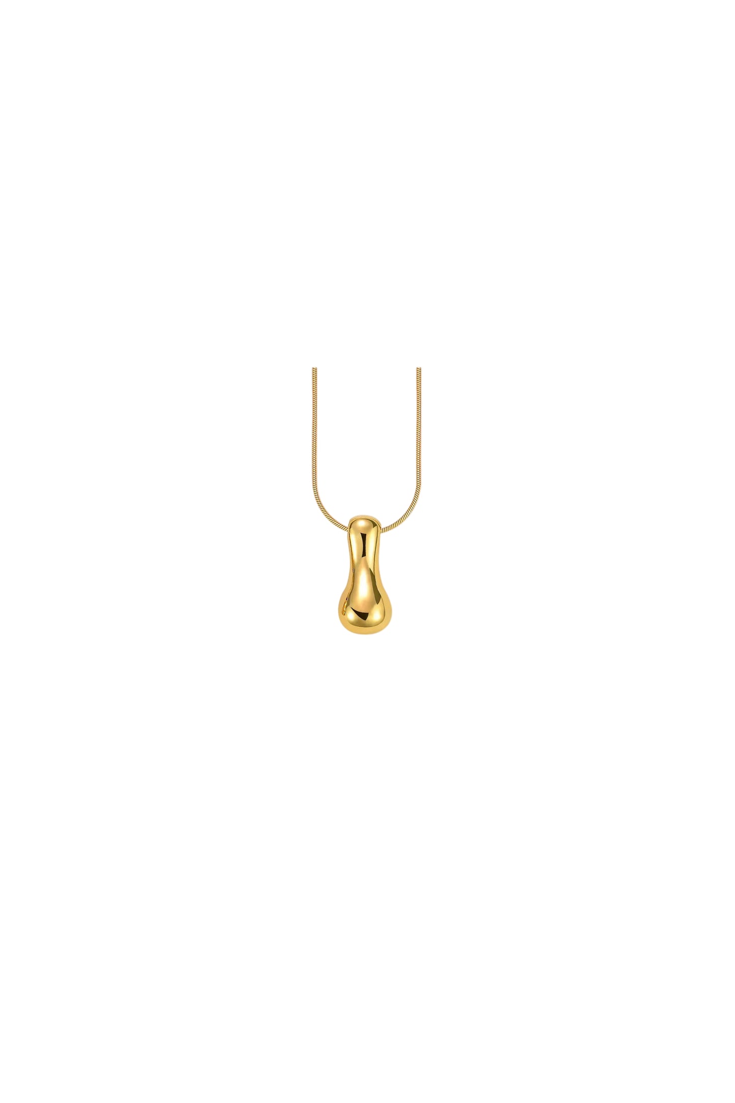 Glow Bubble Letter Initial Necklace Golden