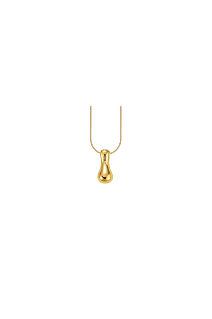 Glow Bubble Letter Initial Necklace Golden