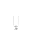 Glow Bubble Letter Initial Necklace Silver