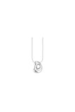 Glow Bubble Letter Initial Necklace Silver