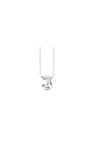 Glow Bubble Letter Initial Necklace Silver