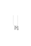 Glow Bubble Letter Initial Necklace Silver