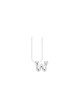 Glow Bubble Letter Initial Necklace Silver