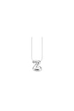 Glow Bubble Letter Initial Necklace Silver