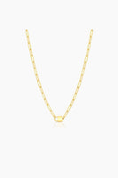 Gold Jessa Lock Necklace