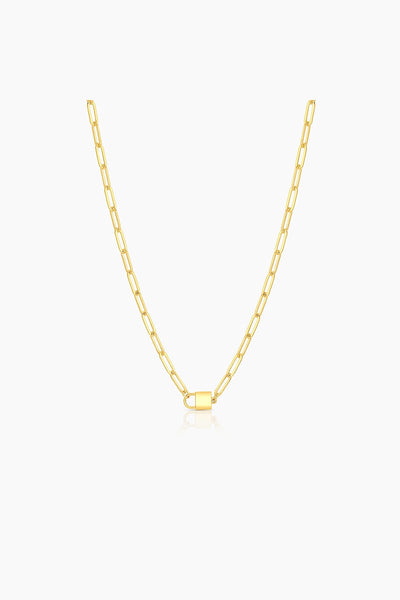 Gold Jessa Lock Necklace