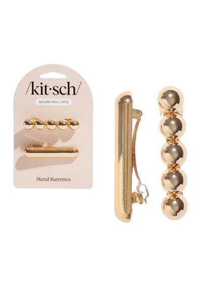 Gold Metal Barrettes