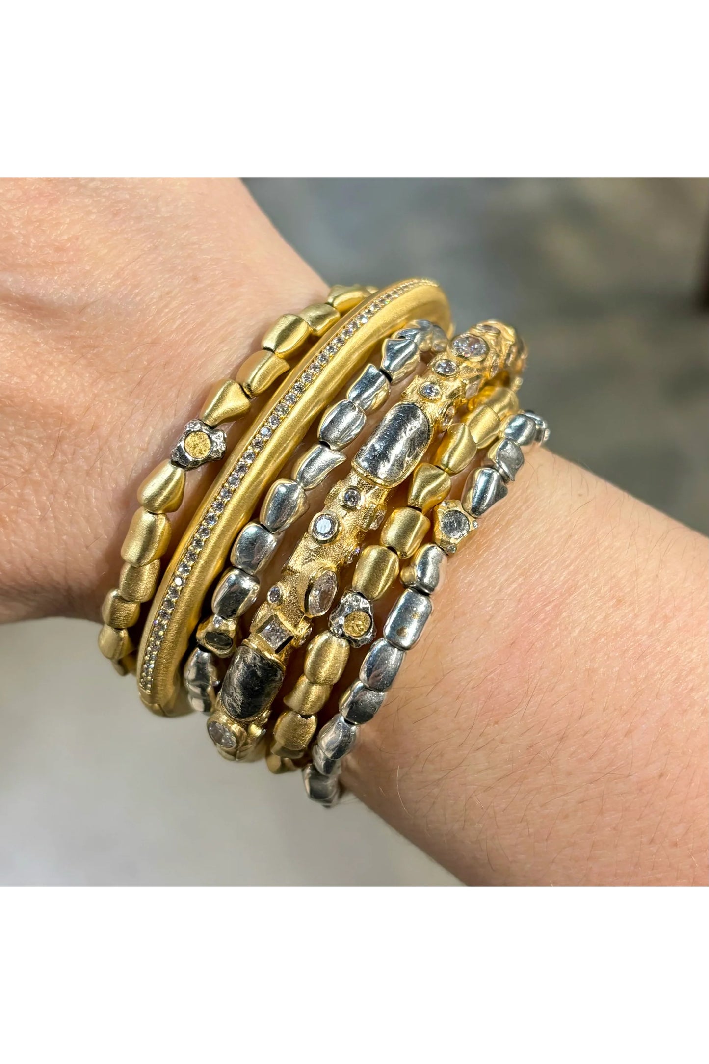 Gold Milos Mini Nugget Bracelet