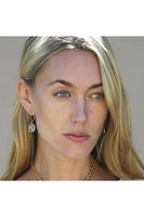 Gold Pavia Coin & Frame Dangle Earrings