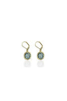 Gold Pavia Coin & Frame Dangle Earrings
