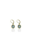 Gold Pavia Coin & Frame Dangle Earrings