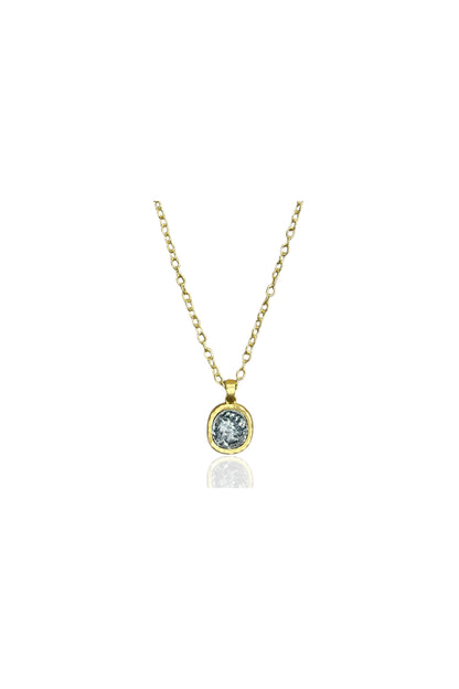 Gold Pavia Coin & Frame Necklace