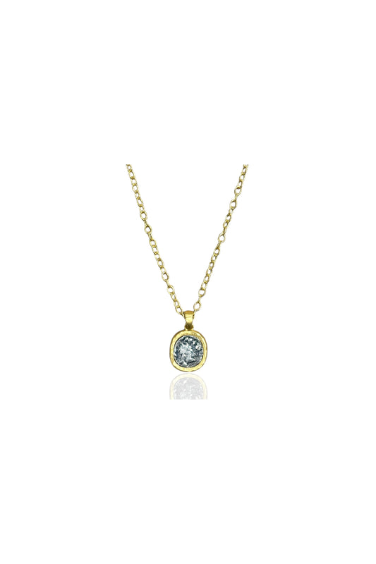 Gold Pavia Coin & Frame Necklace