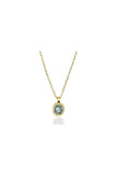 Gold Pavia Coin & Frame Necklace