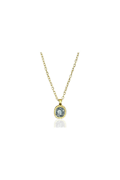 Gold Pavia Coin & Frame Necklace