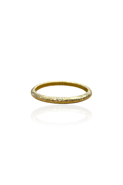 Gold Riva Hammered Bangle