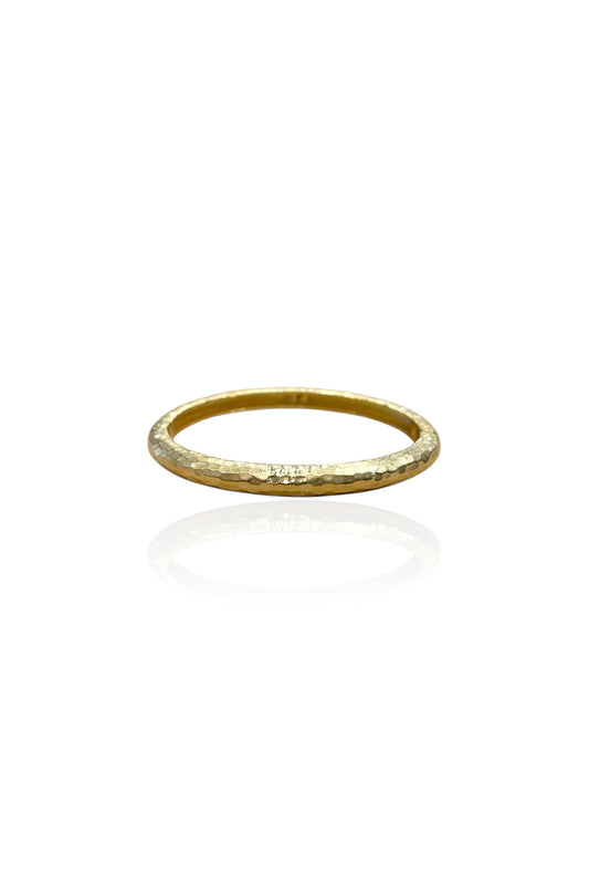 Gold Riva Hammered Bangle