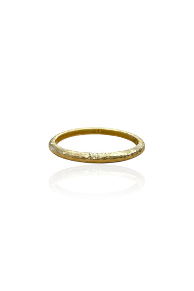 Gold Riva Hammered Bangle