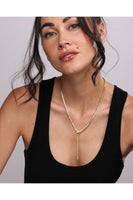 Gold Serpent Lariat Necklace