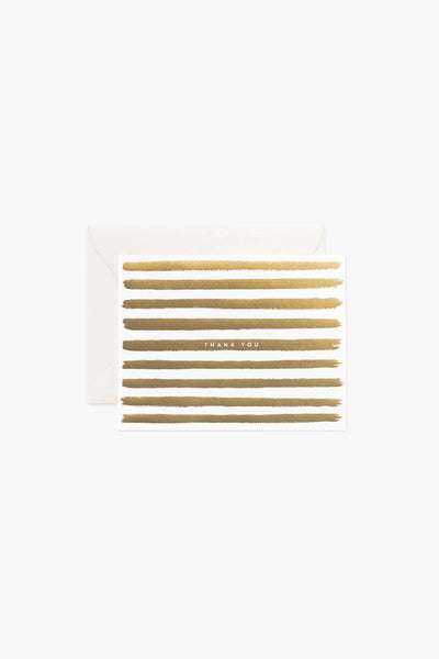 Gold Stripes Thank You Cards Boxed Set