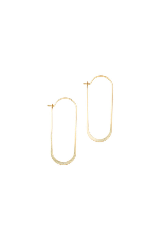 Cosmic Oval Earrings Gold Vermeil