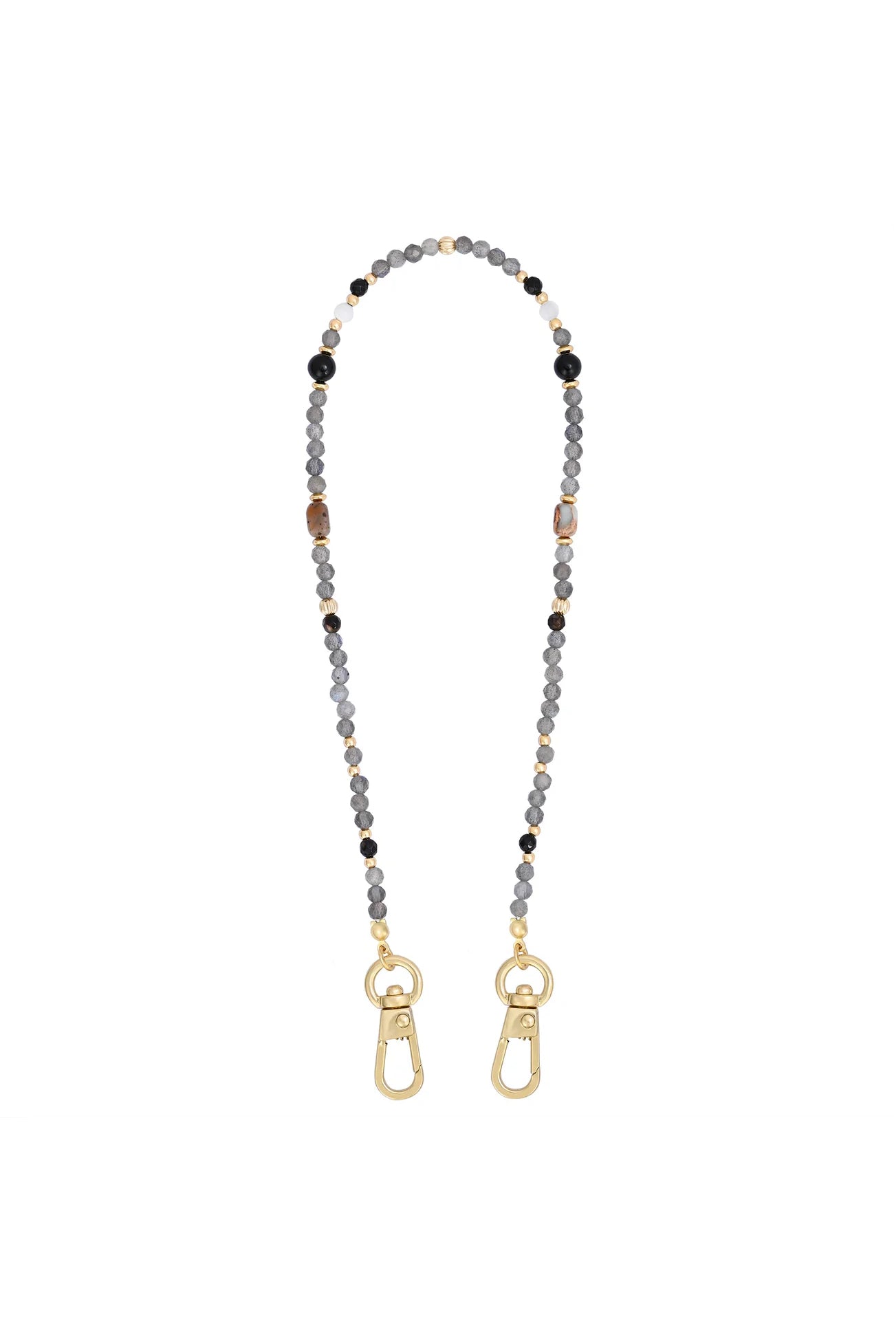 Gray Agate Balance Phone Chain