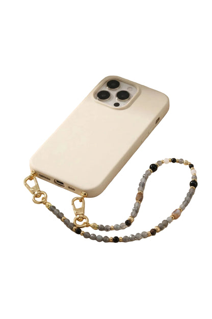 Gray Agate Balance Phone Chain