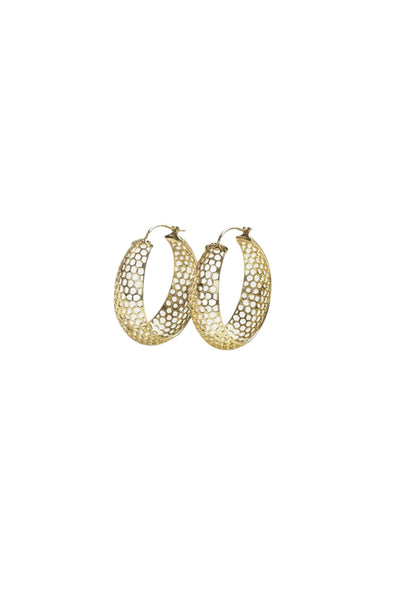 Gretchen Honeycomb Hoop Earrings