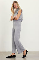 Grey Knit Crop Pants