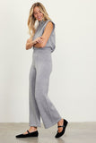 Grey Knit Crop Pants