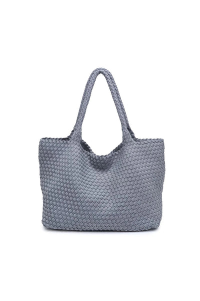 Grey Sky's the Limit Large Woven Tote