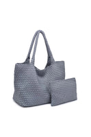 Grey Sky's the Limit Large Woven Tote