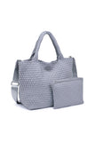 Grey Sky's the Limit Medium Woven Tote