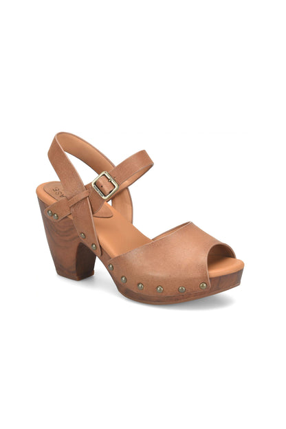 Gwen Peep Toe Platform Sandal Brown