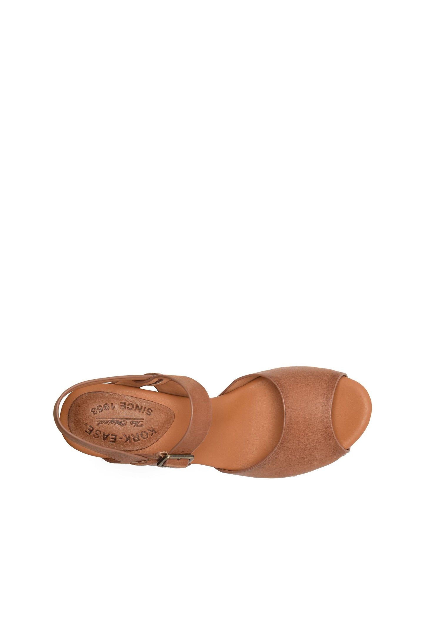 Gwen Peep Toe Platform Sandal Brown