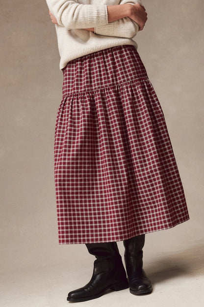 Gia Oxford Midi Skirt