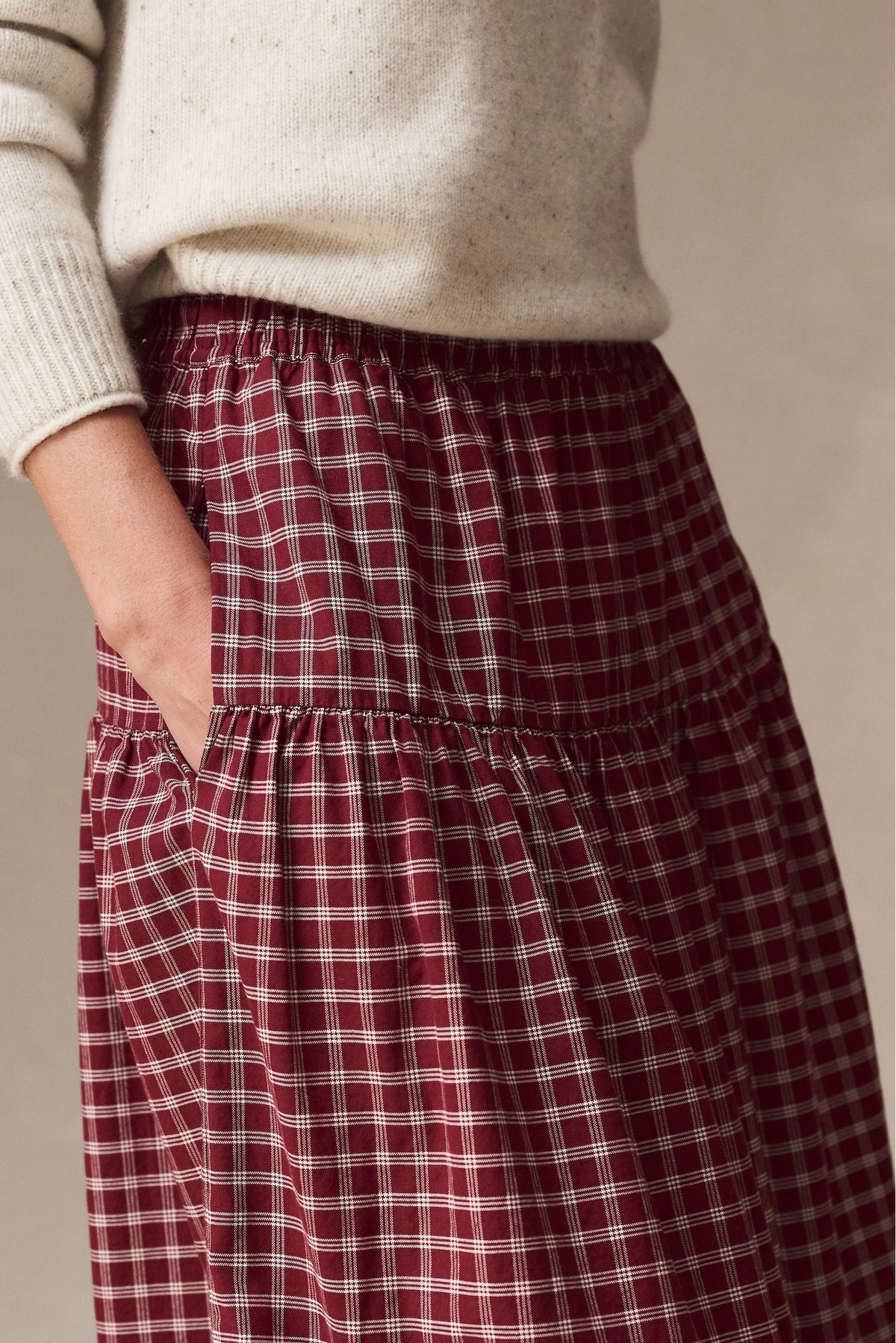 Gia Oxford Midi Skirt