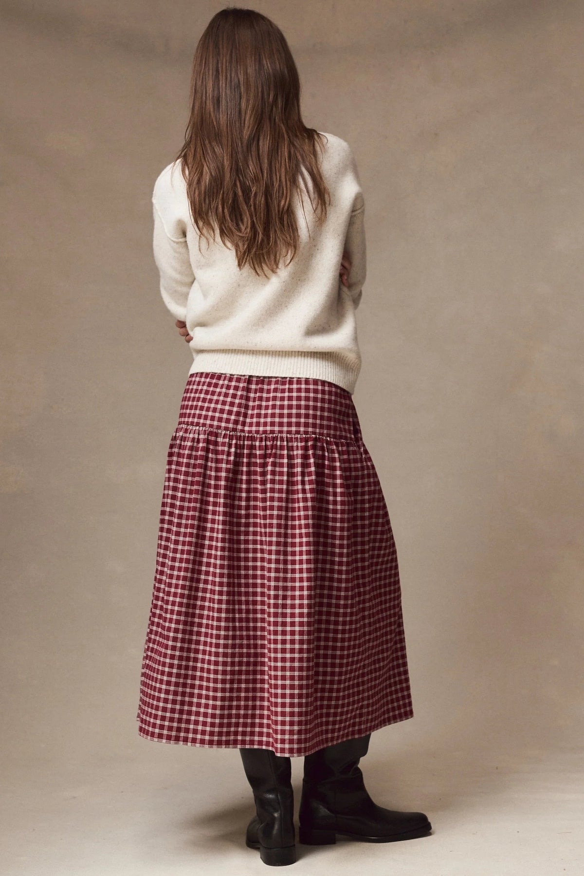 Gia Oxford Midi Skirt