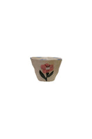 Hand-Painted Flower Stoneware Cup