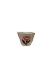 Hand-Painted Flower Stoneware Cup