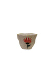 Hand-Painted Flower Stoneware Cup